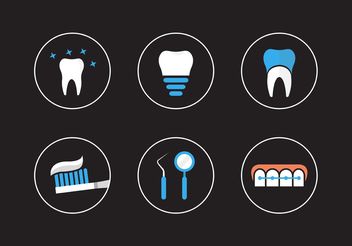 Dental icons - Free vector #141119