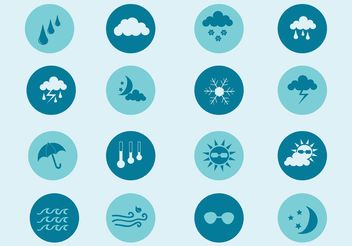 Free Vector Weather Icon Set - Free vector #141259