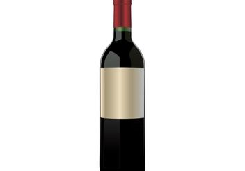 Red wine bottle - Kostenloses vector #141489