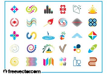 Colorful Logo Icons Set - vector gratuit #142169 
