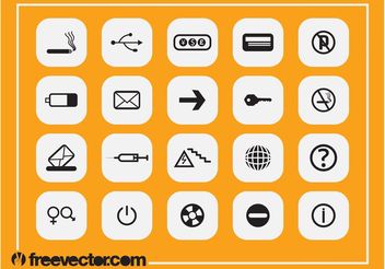 Square Icons Designs - vector gratuit #142229 