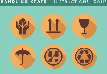 Handling Crate Instructions Icons Vector Free - vector #142549 gratis