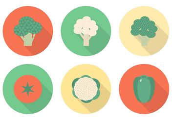 Free Flat Vegetables Vector Icons - Free vector #142779