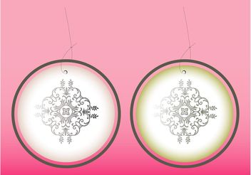 Floral Ornament Earrings - Kostenloses vector #142909
