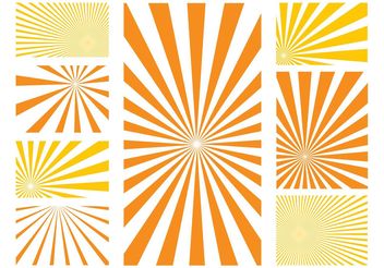 Sunburst Patterns Graphics - Free vector #143589