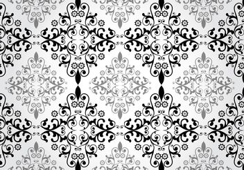Floral Damask Vector Pattern - Kostenloses vector #143929