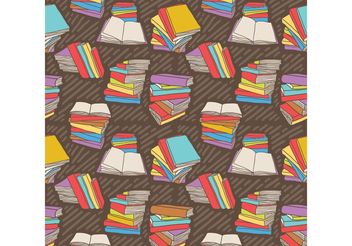  Free Hand Drawn Vector Stack of Books Seamless Pattern - Kostenloses vector #144109