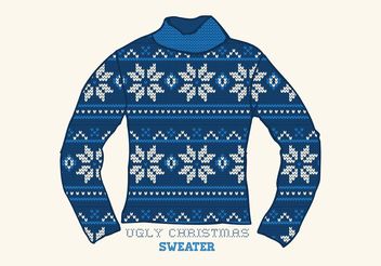 Free Vector Ugly Christmas Sweater - vector gratuit #144669 