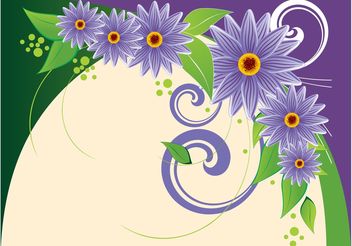 Background With Purple Flowers - vector gratuit #145799 