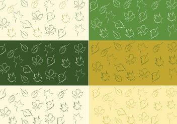 Free Vector Leaf Pattern Set - vector gratuit #145839 