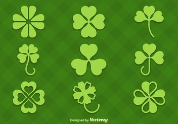 Clovers Vector Silhouettes - Free vector #145959