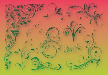 Floral Decoration Graphics - Free vector #146229