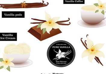 Vanilla Flower Vectors Set - бесплатный vector #146649