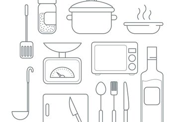 Vector Cooking Icons - Kostenloses vector #147069