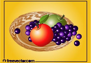 Fruit Plate Vector - бесплатный vector #147099