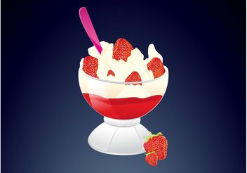 Strawberry Dessert - Kostenloses vector #147859