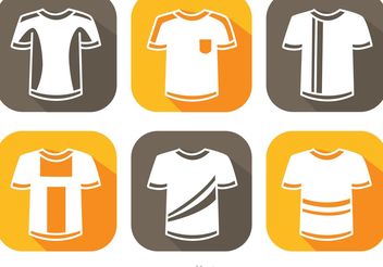 Soccer Jersey White Icons Vector - Kostenloses vector #148179