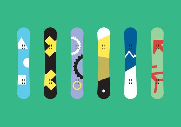 Snowboard Isolated Vectors - Free vector #148609