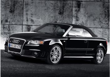 Black Audi RS4 Cabriolet - Kostenloses vector #148699