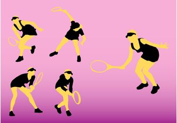 Tennis Silhouettes - Free vector #149009