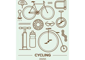 Cycling Vector Icons - бесплатный vector #149199