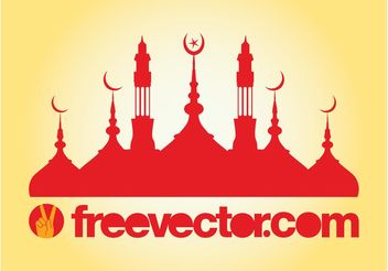 Mosque Silhouette Vector - бесплатный vector #149559