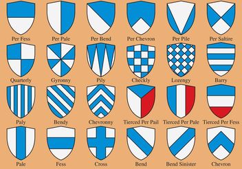 Heraldic Shield Shapes - Kostenloses vector #150239