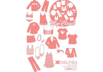 My Closet Fashion Vector Pack - Free vector #150549