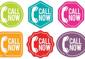 Call Us Now Vector Badges - Free vector #150629