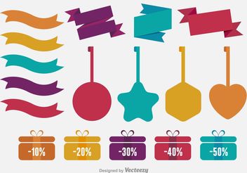Price Tags & Label Vectors - Free vector #151119