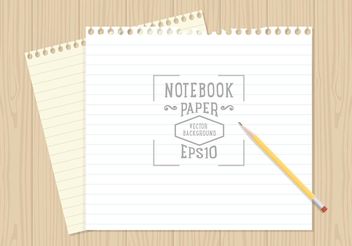 Free Notebook Paper Background Vector - vector #151909 gratis