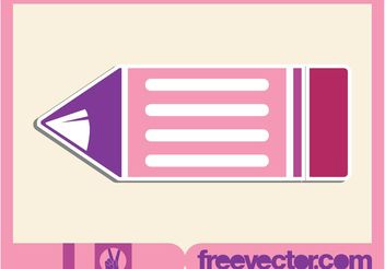 Vector Pencil Sticker - бесплатный vector #152109