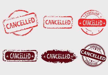 Cancelled Vector Badges - Free vector #152229
