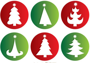 Christmas Tree Silhouette Vectors - vector #152579 gratis