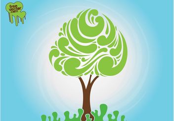 Abstract Tree Silhouette - Free vector #152679
