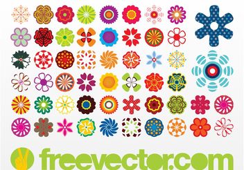Vector Flowers Icons - Free vector #152719