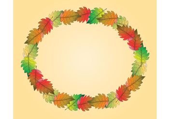Free Fall Leaf Vector Frame - Free vector #153049
