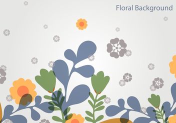 Simple Floral Vector Landscape - Free vector #153109
