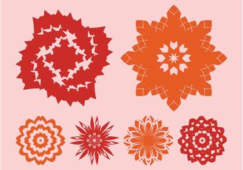 Flowers Icons Vectors - Free vector #153309