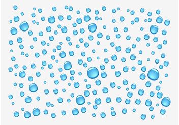 Shiny Water Drops Vector - Free vector #153419