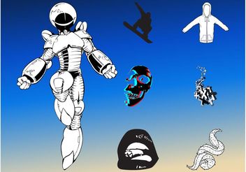 Robot Futuristic Pack - Free vector #154209