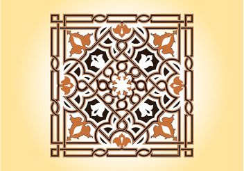 Vector Floral Tile Design - vector gratuit #154859 
