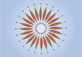 Rainbow Sun Design - Free vector #155049
