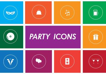 Party Vector Icons - Free vector #156109
