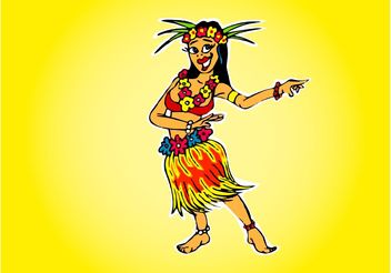 Hawaiian Girl - vector gratuit #156299 