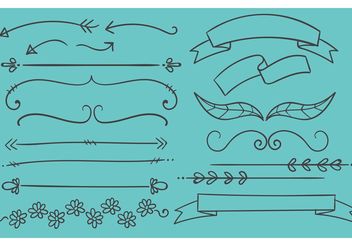 Hand Drawn Banners - vector gratuit #156569 