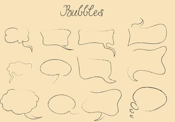 Hand Drawn Speech Bubble Vectors - бесплатный vector #156609