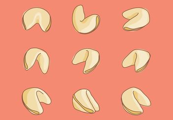 Hand Drawn Fortune Cookie Vectors - Free vector #156649