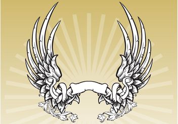 Winged Banner - Free vector #157089