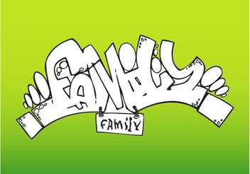 Family Graffiti - vector gratuit #158029 